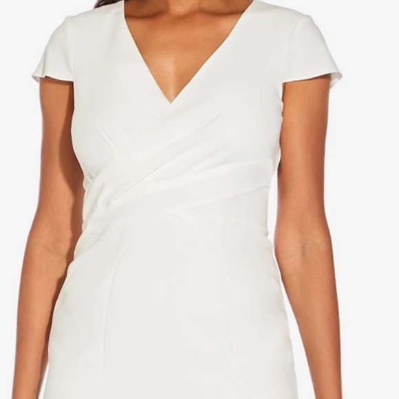 NWT Cap sleeve sheath dress with draped bodice - Picture 1 of 7